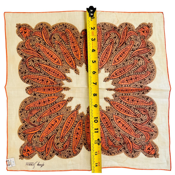Vintage Tammis Keefe Handkerchief Persian Pickle Paisley Empire Near East READ - Picture 12 of 12
